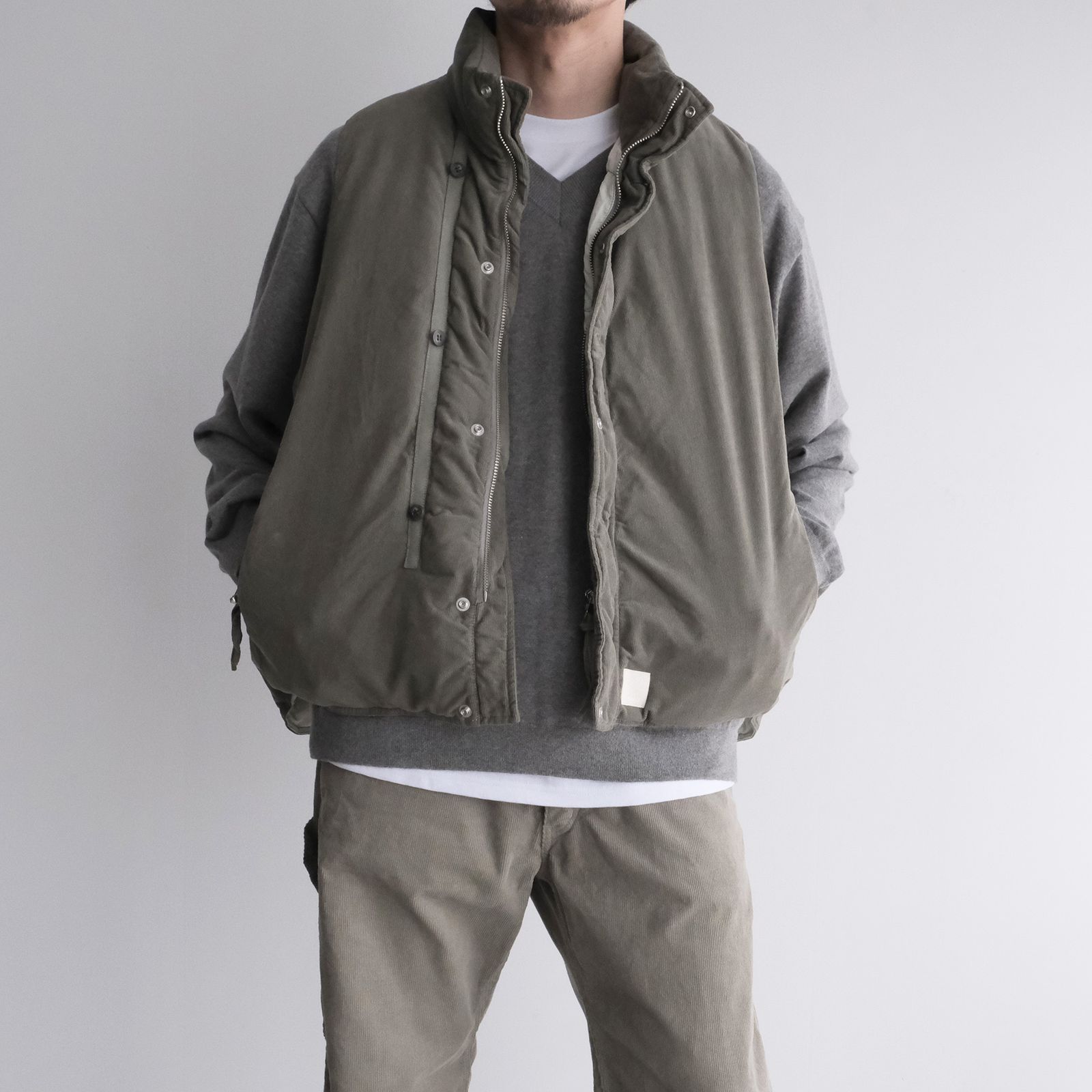 Garment Dyed Down Vest -ダウンベスト-（Gray / グレー）