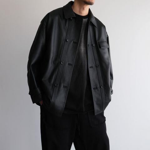 Sheep Leather Corbusier Jacket -ジャケット-（Black / ブラック）