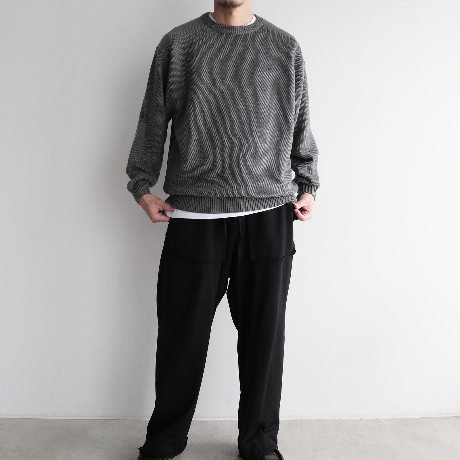 Soft Wool Command Sweather -ニット-（Stone Gray / ストーングレー）GU263-80600