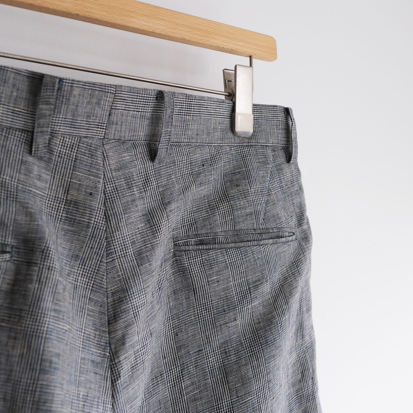 Linen-1 Tuck Pantst -パンツ-（G.Plaid / グレンチェック）