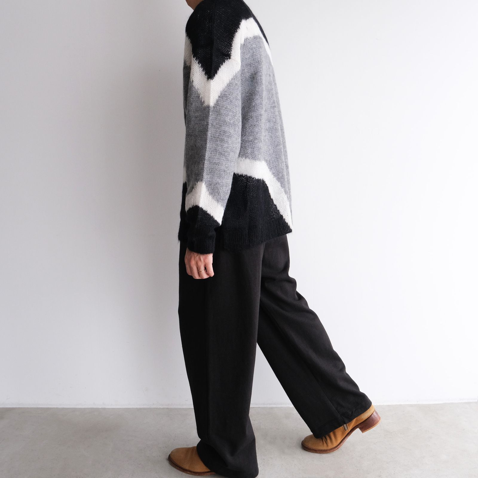 Hand Knitted Mohair Sweater -ニット-（Black / ブラック）