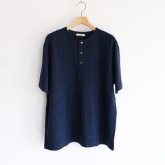Linen 10oz Henry Neck Pullover -Tシャツ-（Marine / マリン）