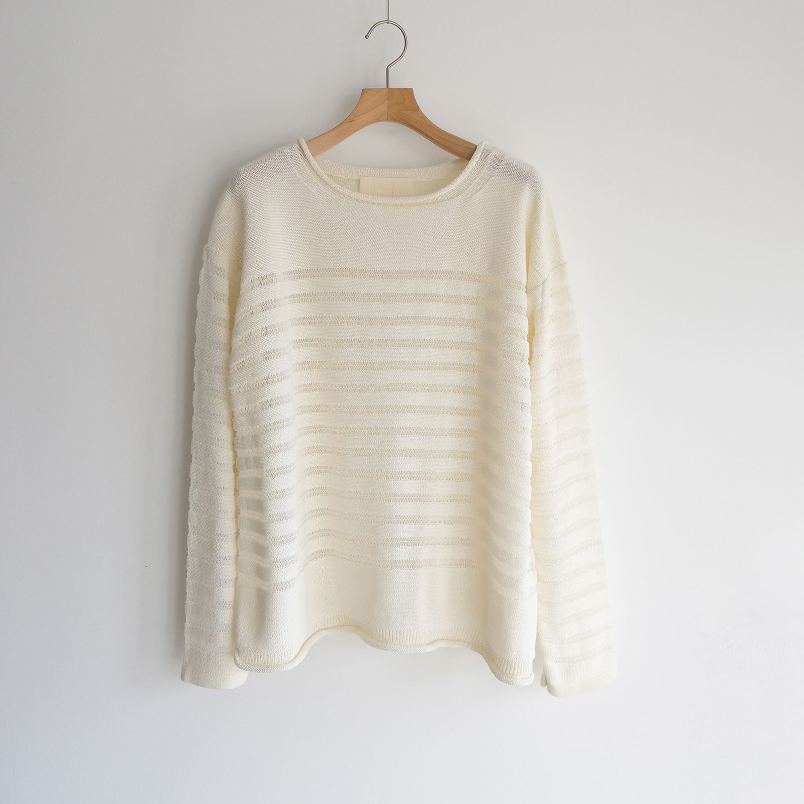 Panel Border Sweather -ニット-（White / ホワイト）