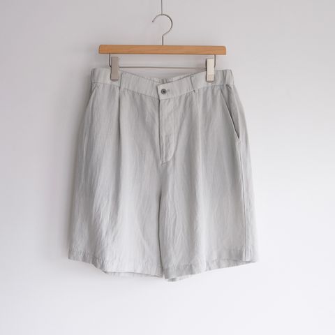 Cotton Linen Voile Loose Fit Shorts -パンツ-（Sax / サックス）