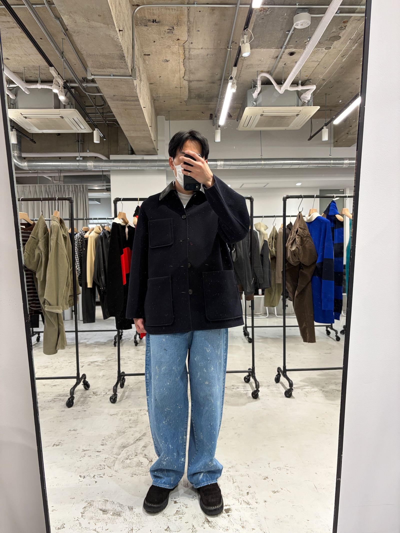 Baggy 5 pocket Pants -デニム-（Blue Used Print / ブルーユーズドプリント）
