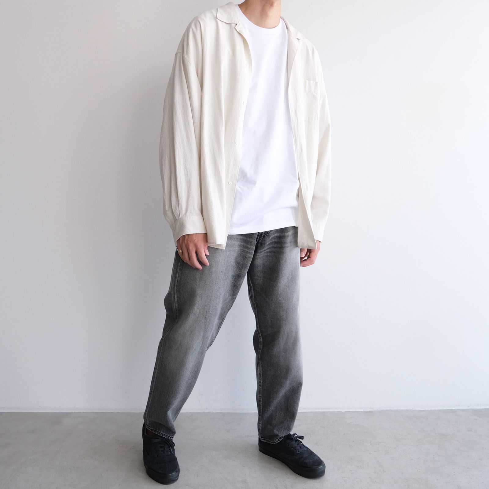 Selvage Denim Five Pocket Tapered Pants -パンツ-（Black Light Fade / ブラックライトフェード）