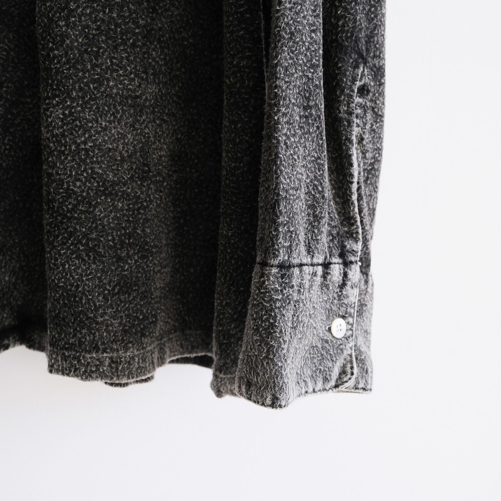 Hand Dye Flannel Shirt -シャツ-（Black / ブラック）