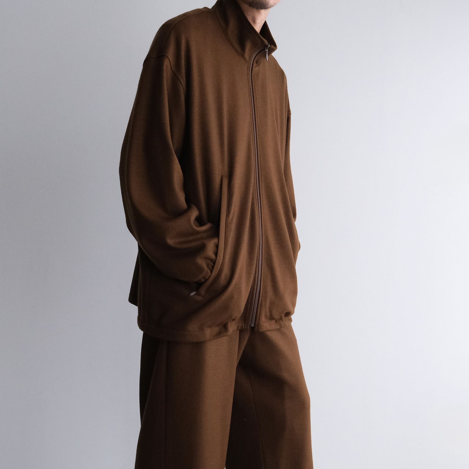 Wool Smooth Flannel Track Blouson -ブルゾン-（Brown / ブラウン）GU253-30220B