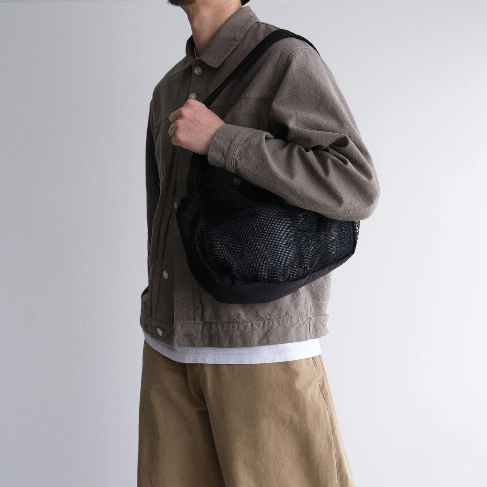 Mesh Shoulder Bag -バッグ-（Black / ブラック）