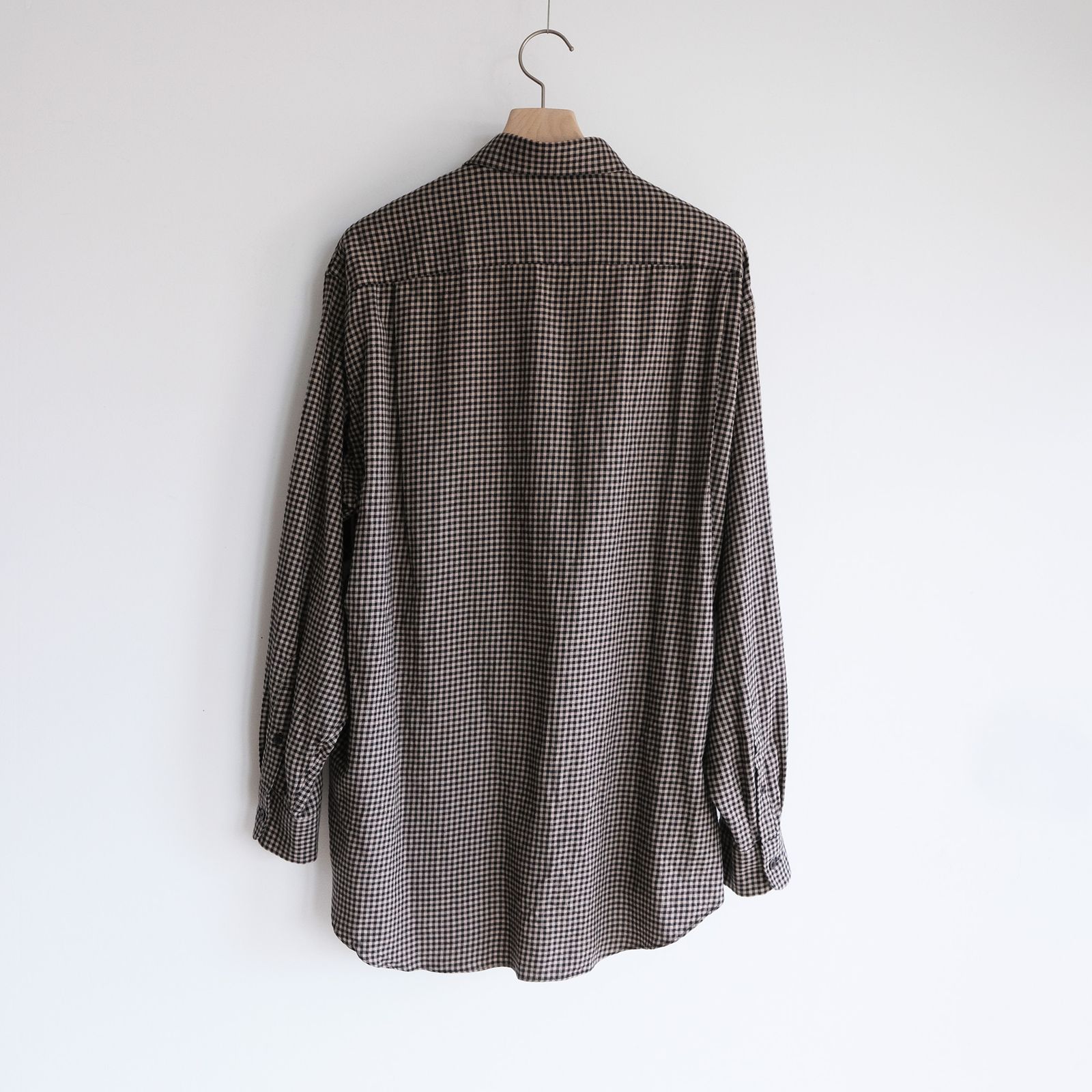 Cotton Wool Check Shirts -シャツ-（Beige Check / ベージュチェック）