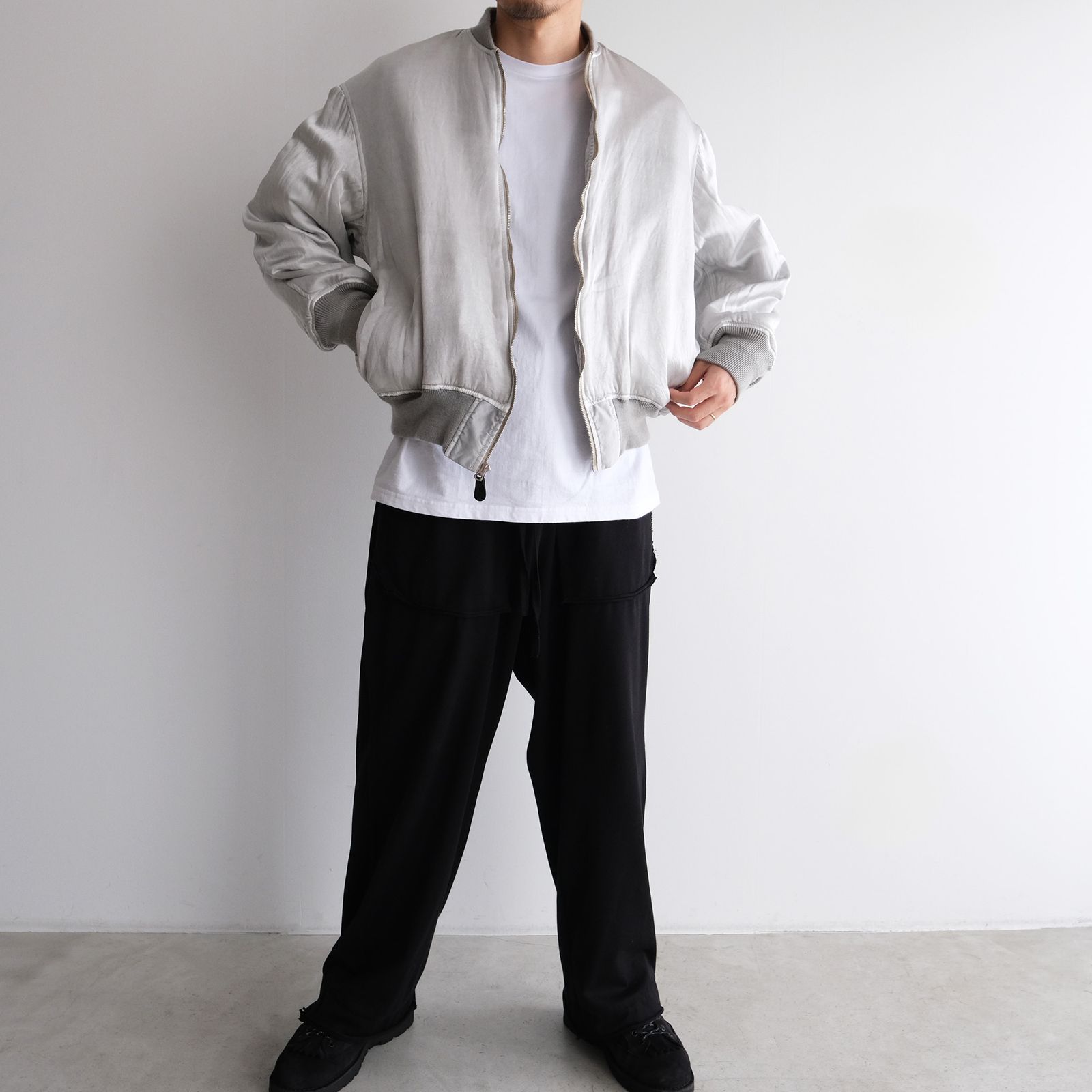 Hand-Dyed Bomber Jacket -ジャケット-（Gray / グレー）