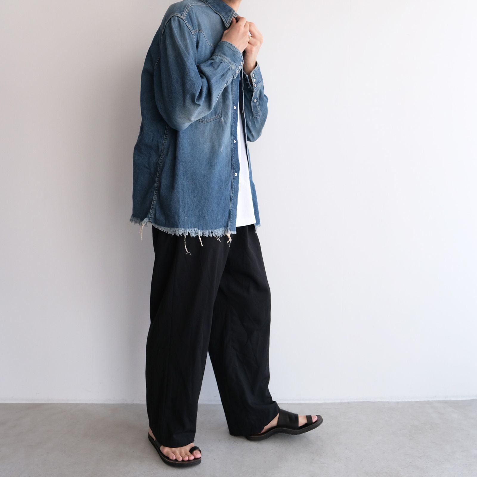 Cotton Denim -Western Shirts -シャツ-（L.Indigo / ライトインディゴ）