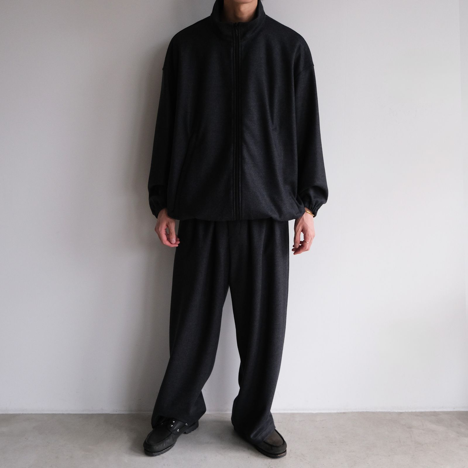 Wool Smooth Flannel Track Blouson -ブルゾン-（Gray / グレー）