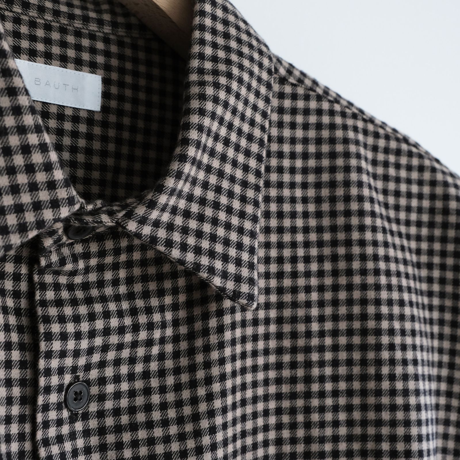 Cotton Wool Check Shirts -シャツ-（Beige Check / ベージュチェック）