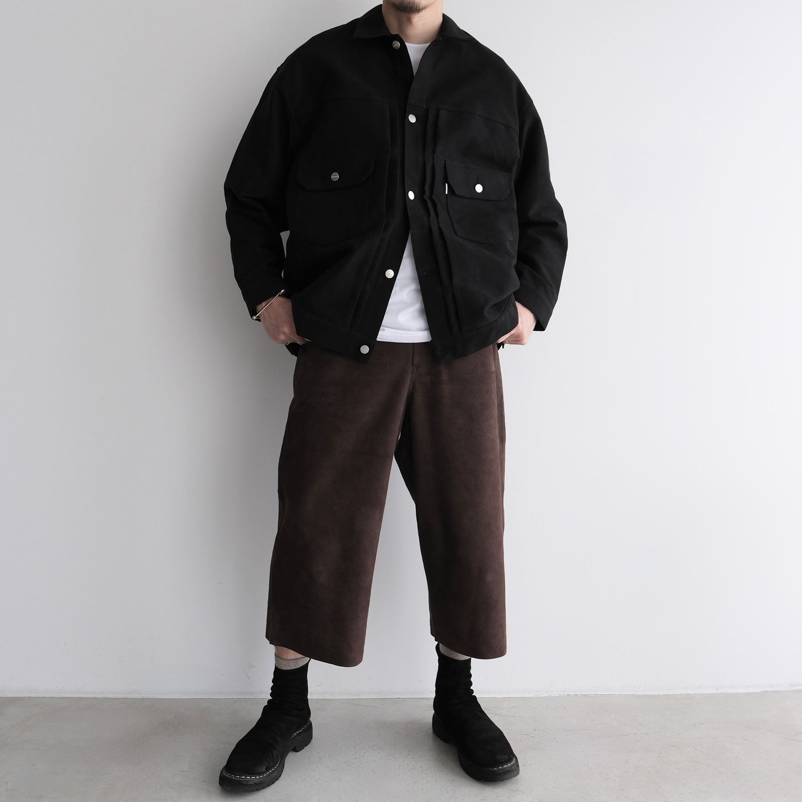 Cotton Double Serge Jacket -ジャケット-（Black / ブラック）GM263-20450