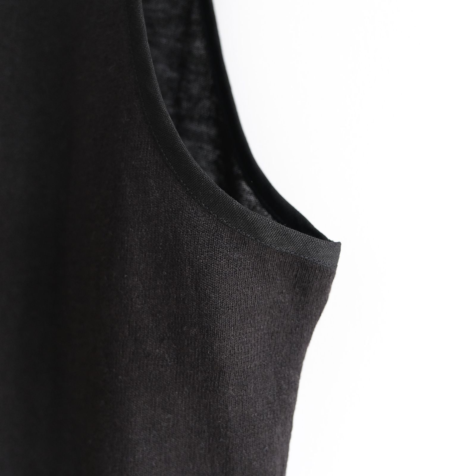 Linen Pique Tank Top -タンクトップ-（Black / ブラック）