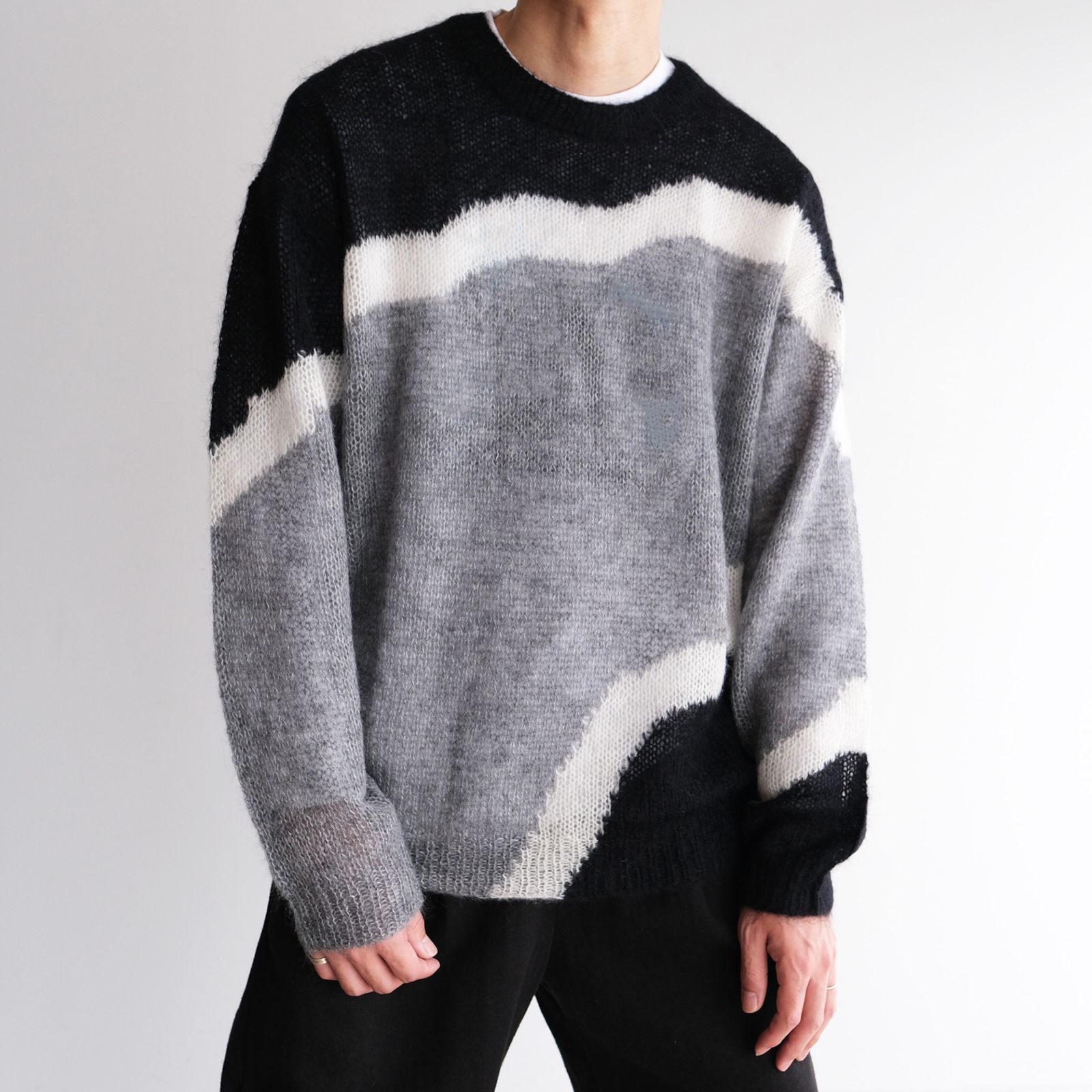 Hand Knitted Mohair Sweater -ニット-（Black / ブラック）