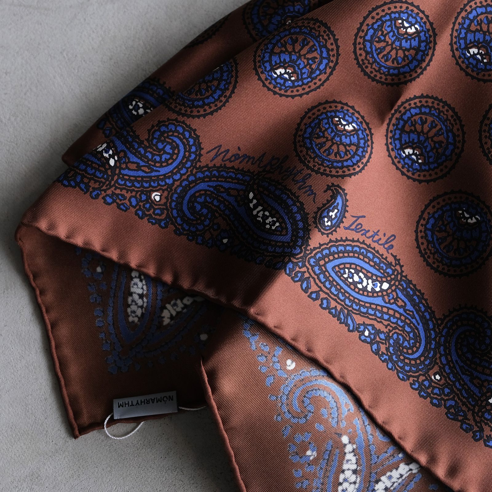 Paisley Silk Bandana Scarf -スカーフ-（Brown / ブラウン）