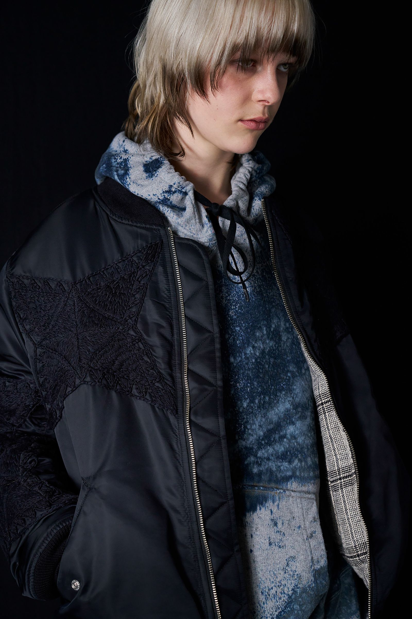 The Craft Hand Embroidery Flight Jacket -ジャケット-（Black / ブラック）