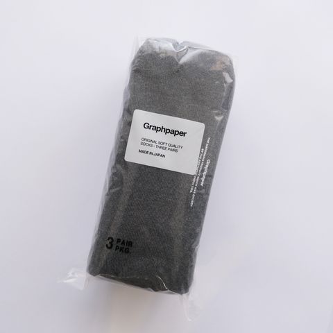 Graphpaper Tabi 3-Pack Socks -ソックス-（Gray / グレー）