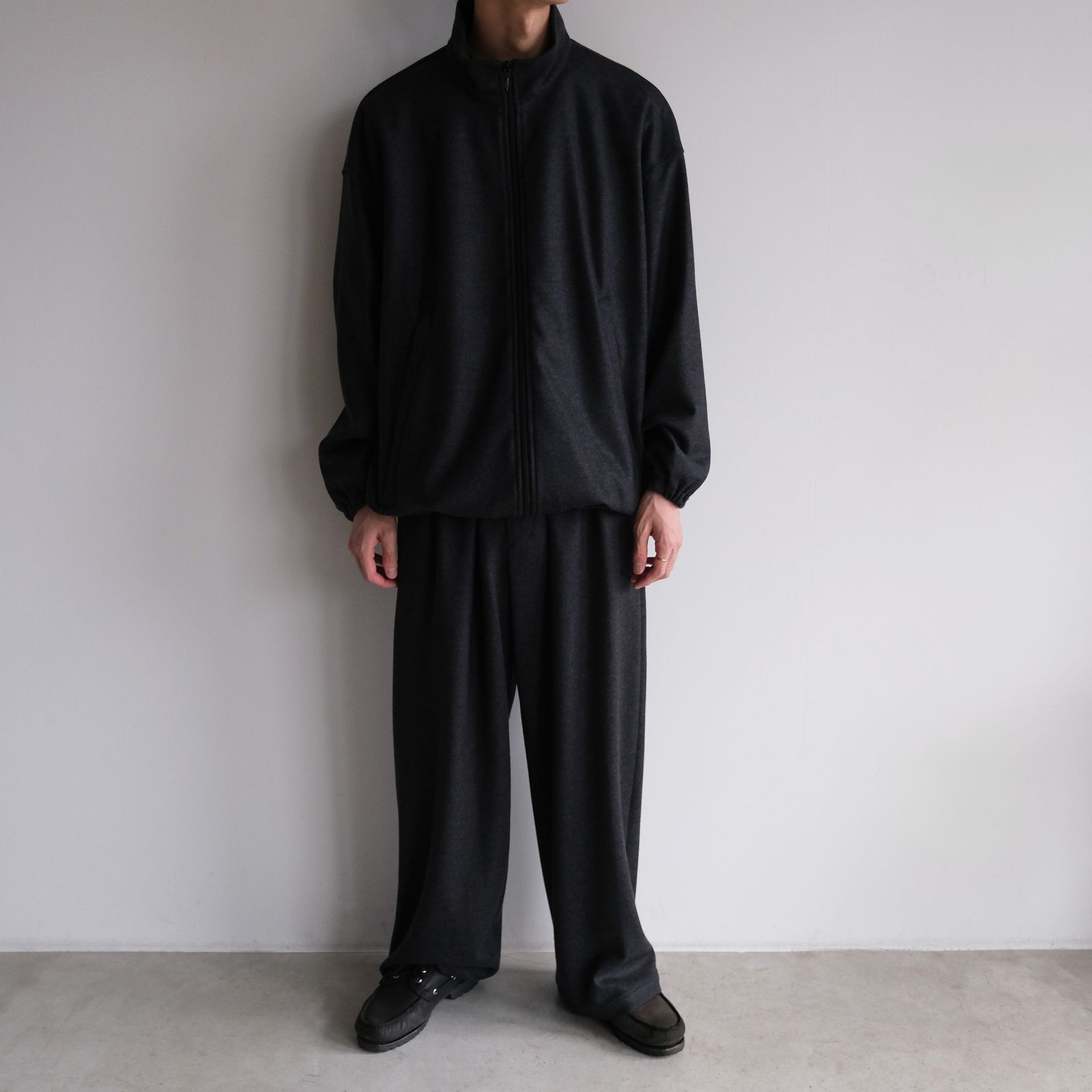 Wool Smooth Flannel Track Blouson -ブルゾン-（Gray / グレー）