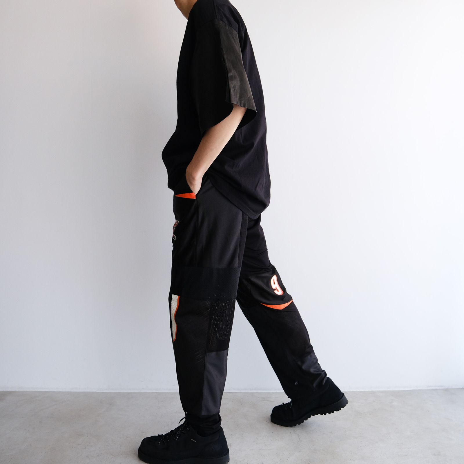 77CIRCA - circa make patchwork mesh pants -パンツ-（Black 