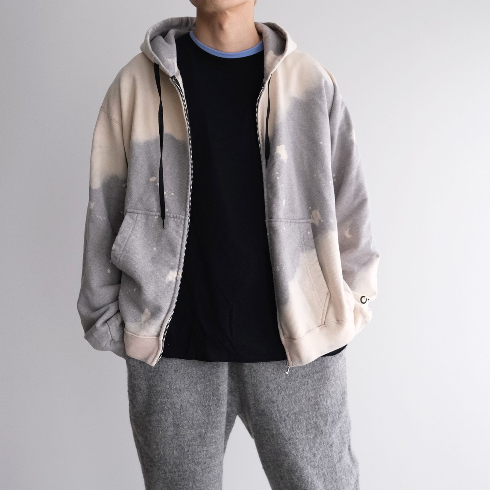 Hand Dye Twist Parka -パーカー-（Gray / グレー）