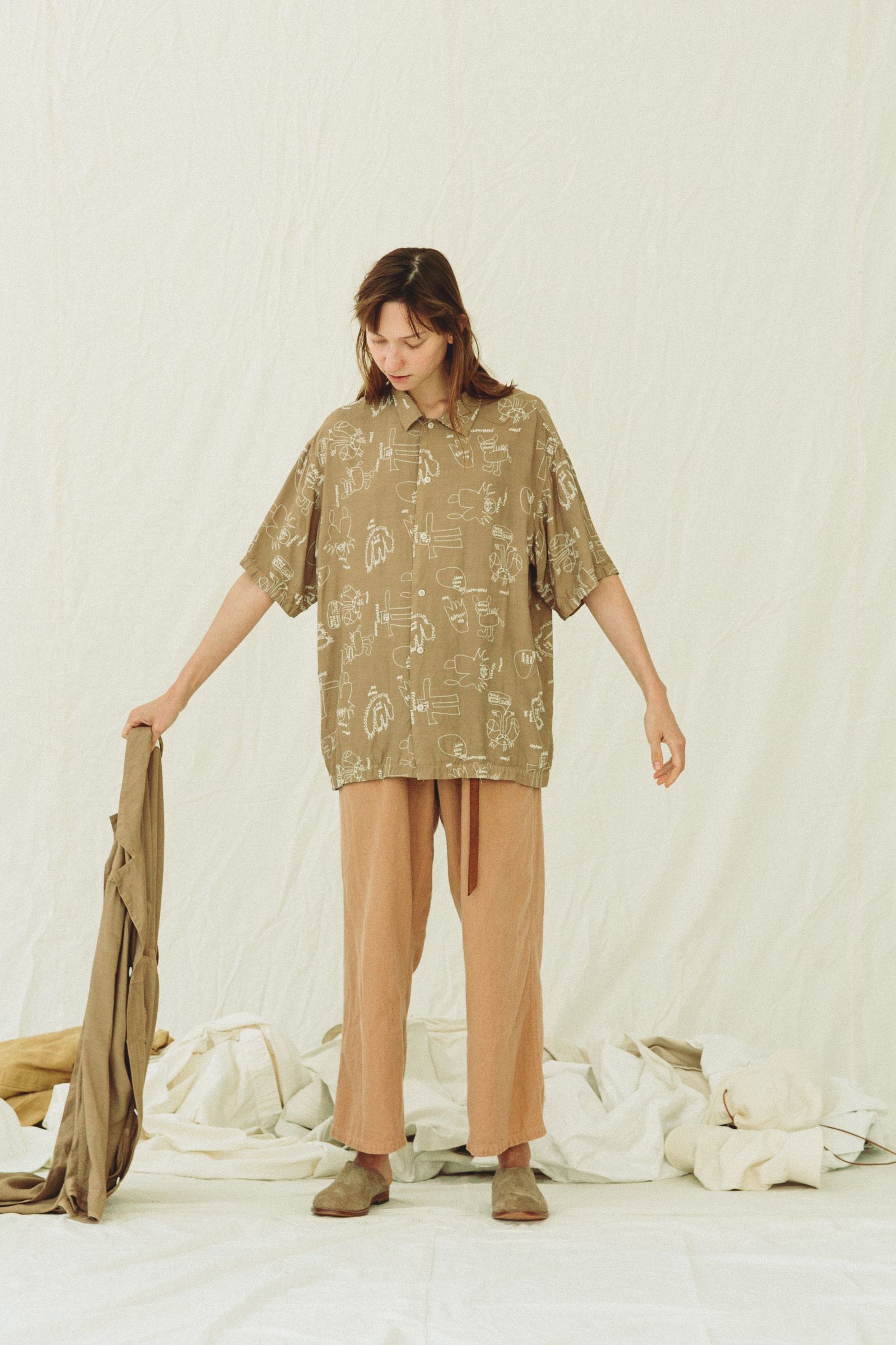 INNAT - Embroidery Shirt -シャツ-（Beige / ベージュ） | STACK STORE