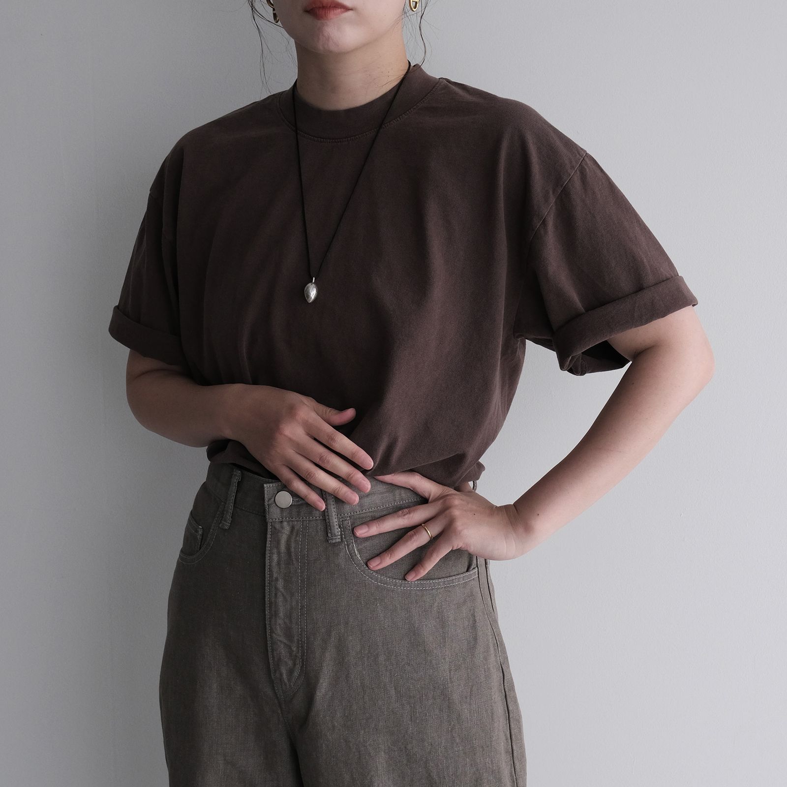 MINE Duct Tape T-Shirt / White Label STACK STORE 10th Anniversary Limited Color -Tシャツ-（PD Brown / ピグメントダイ ブラウン）