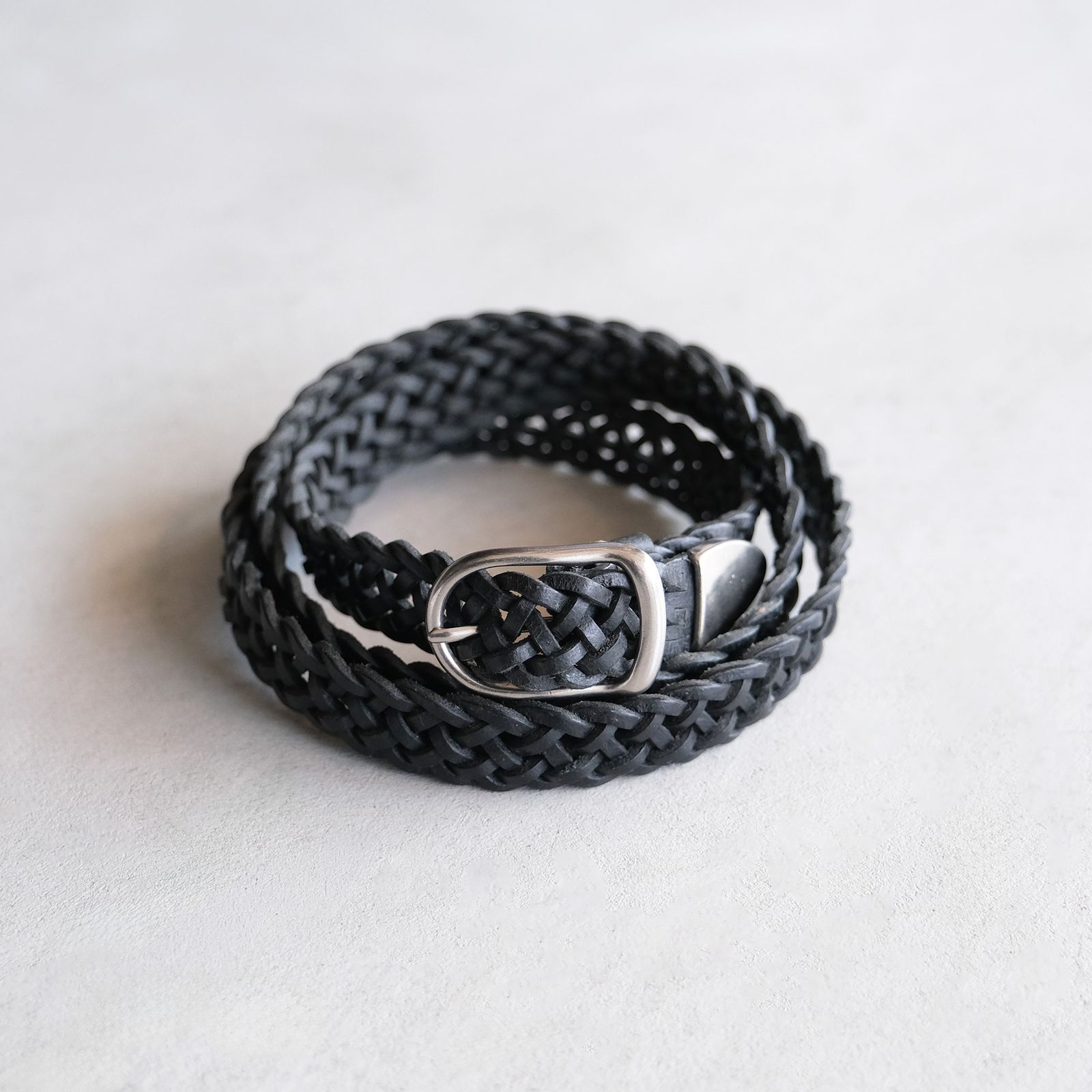 Leather Mesh Belt -ベルト-（Black / ブラック）