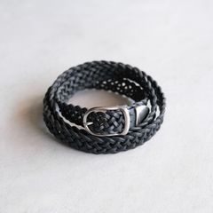 Leather Mesh Belt -ベルト-（Black / ブラック）