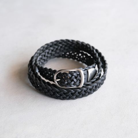 Leather Mesh Belt -ベルト-（Black / ブラック）