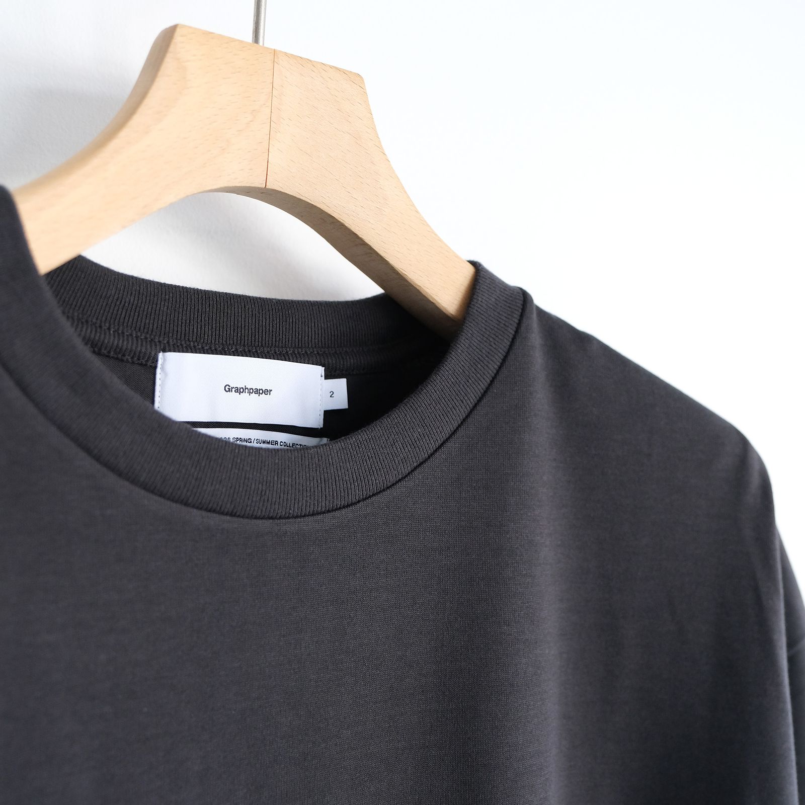 Tri Spun Cotton S/S Oversized Tee -Tシャツ-（Charcoal / チャコール）GM261-70351