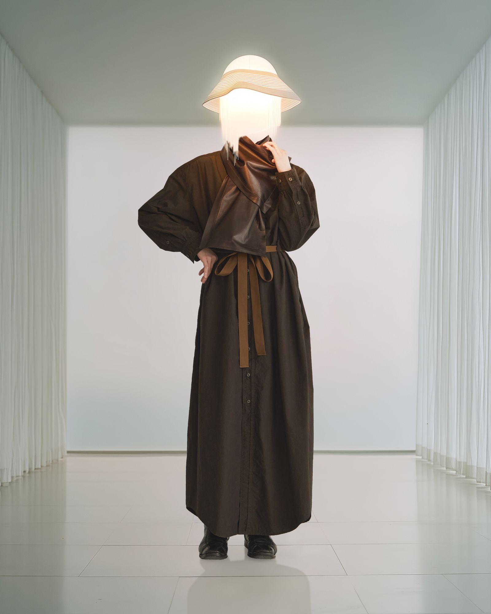 "Leather"Scarf -ベルト-（Black / ブラック）