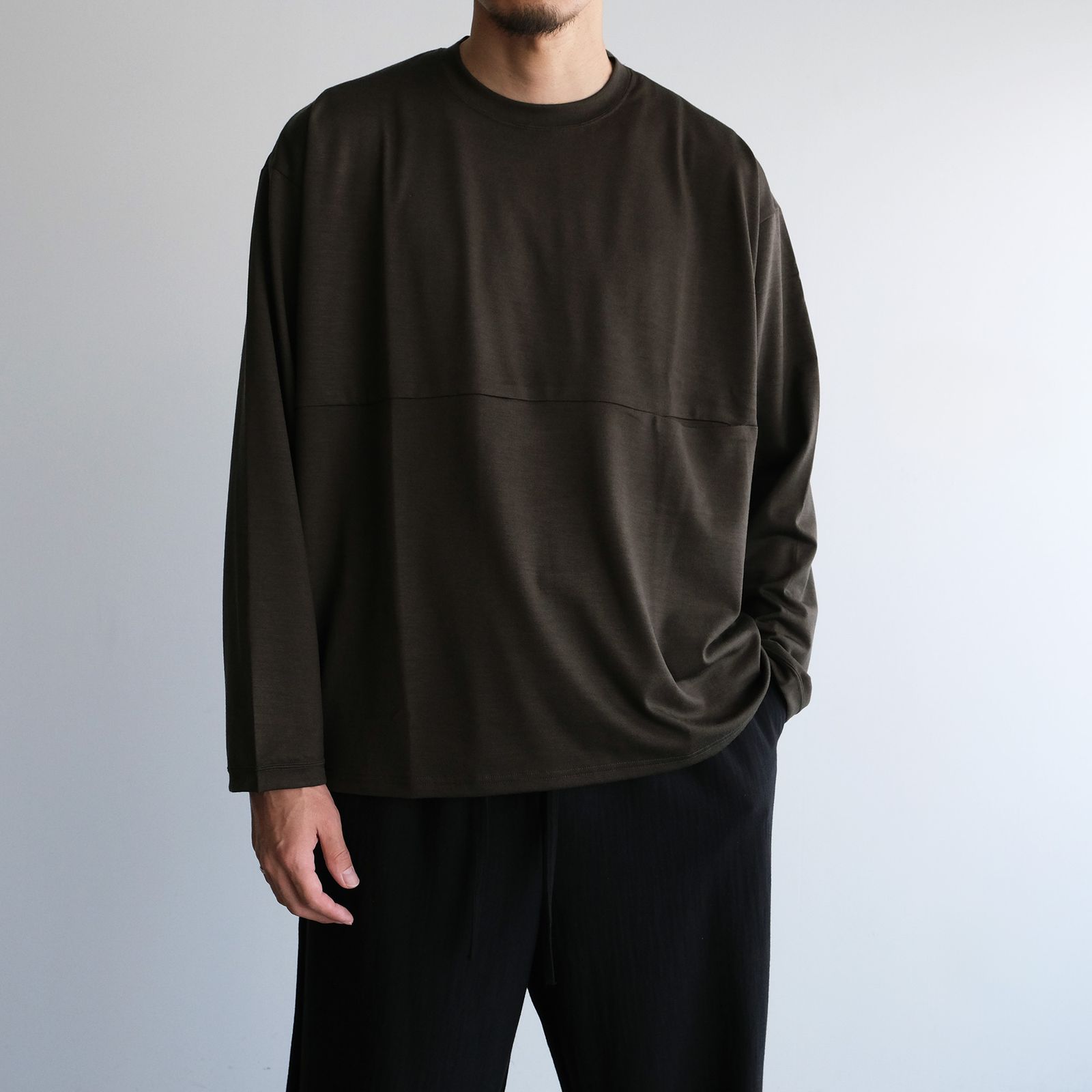 Yururi Tee L/S Super100s -Tシャツ-（Olive / オリーブ）
