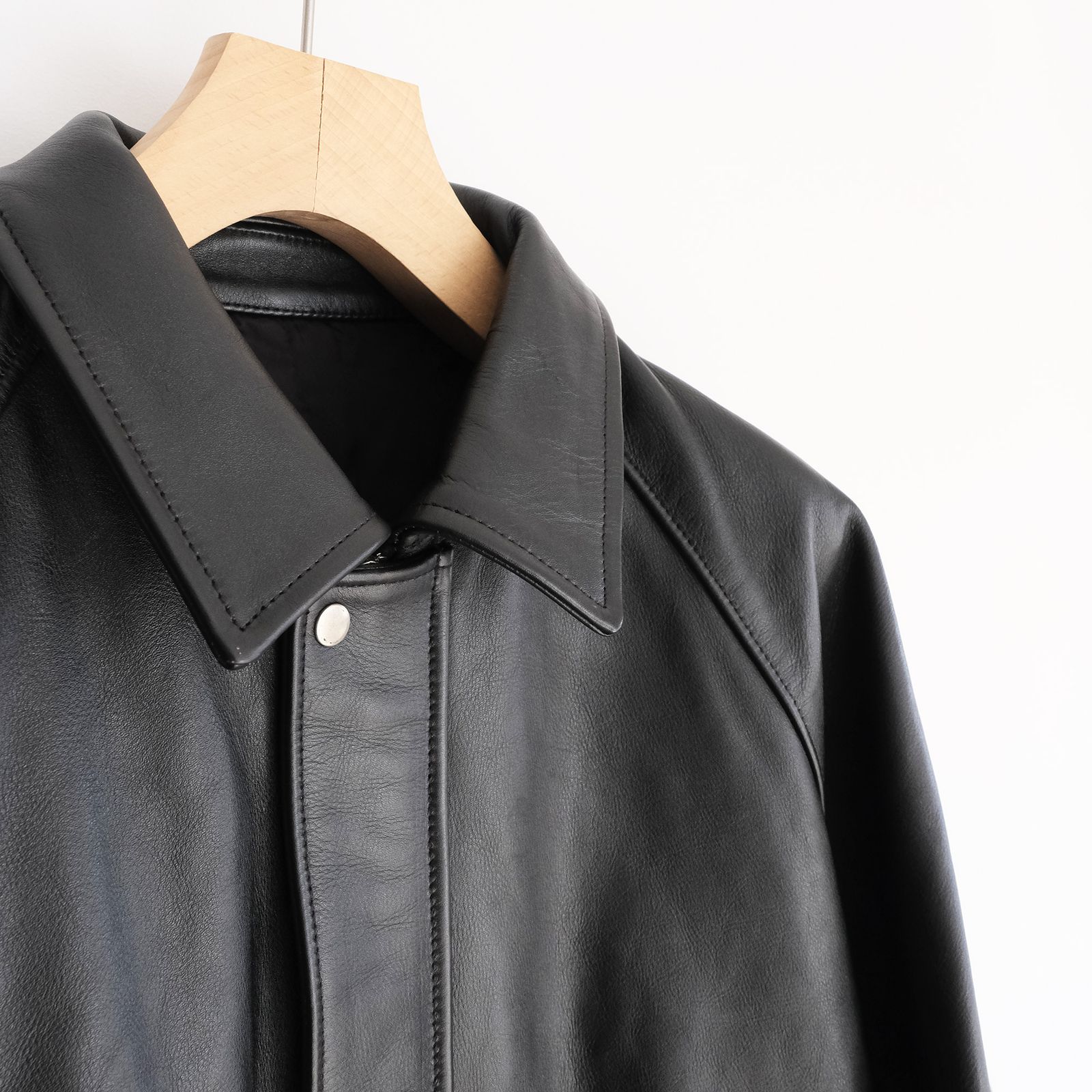 Cow Leather Raglan Blouson -ブルゾン-（Black / ブラック）GU263-30320