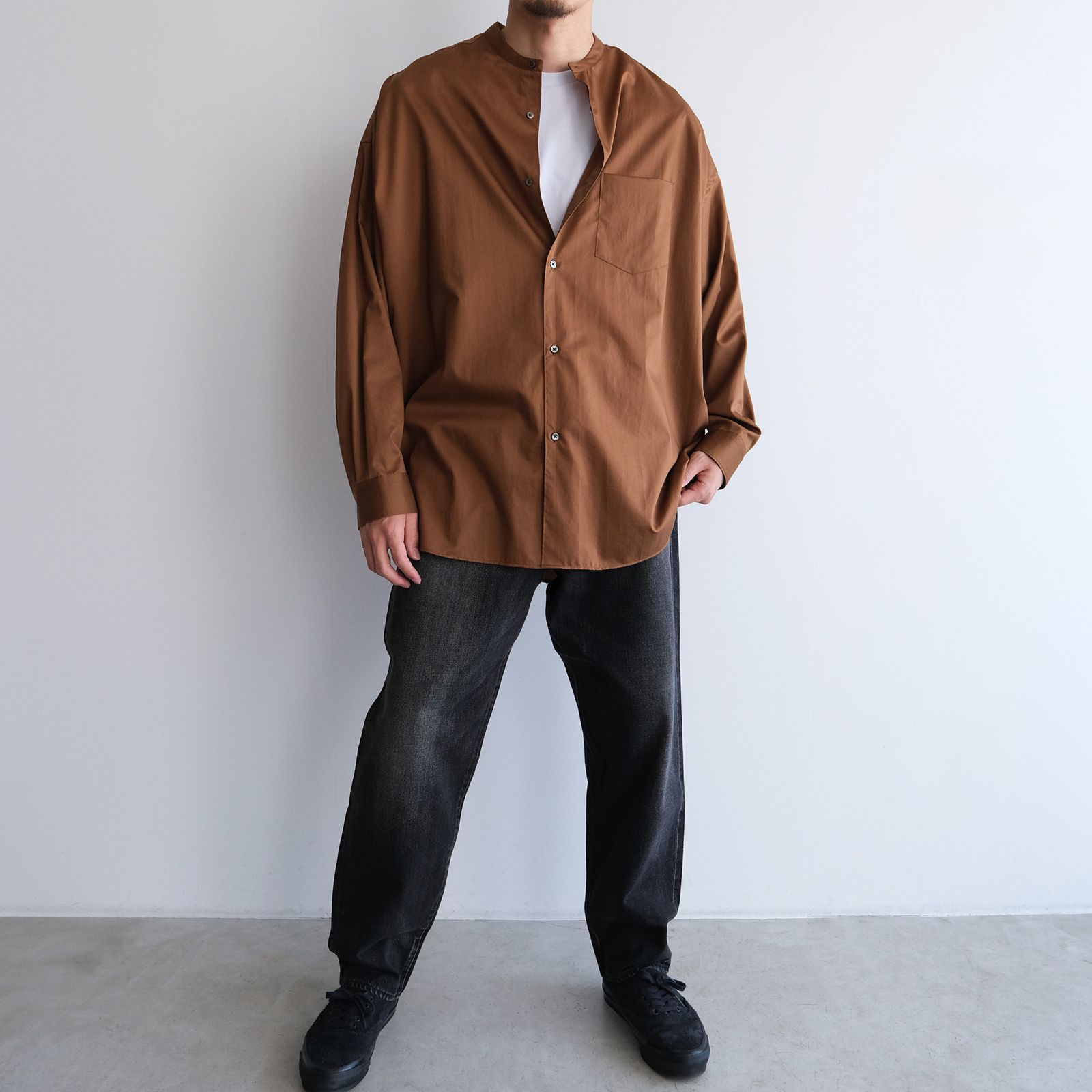 Selvage Denim Five Pocket Tapered Pants -パンツ-（Black Dark Fade / ブラックダークフェード）