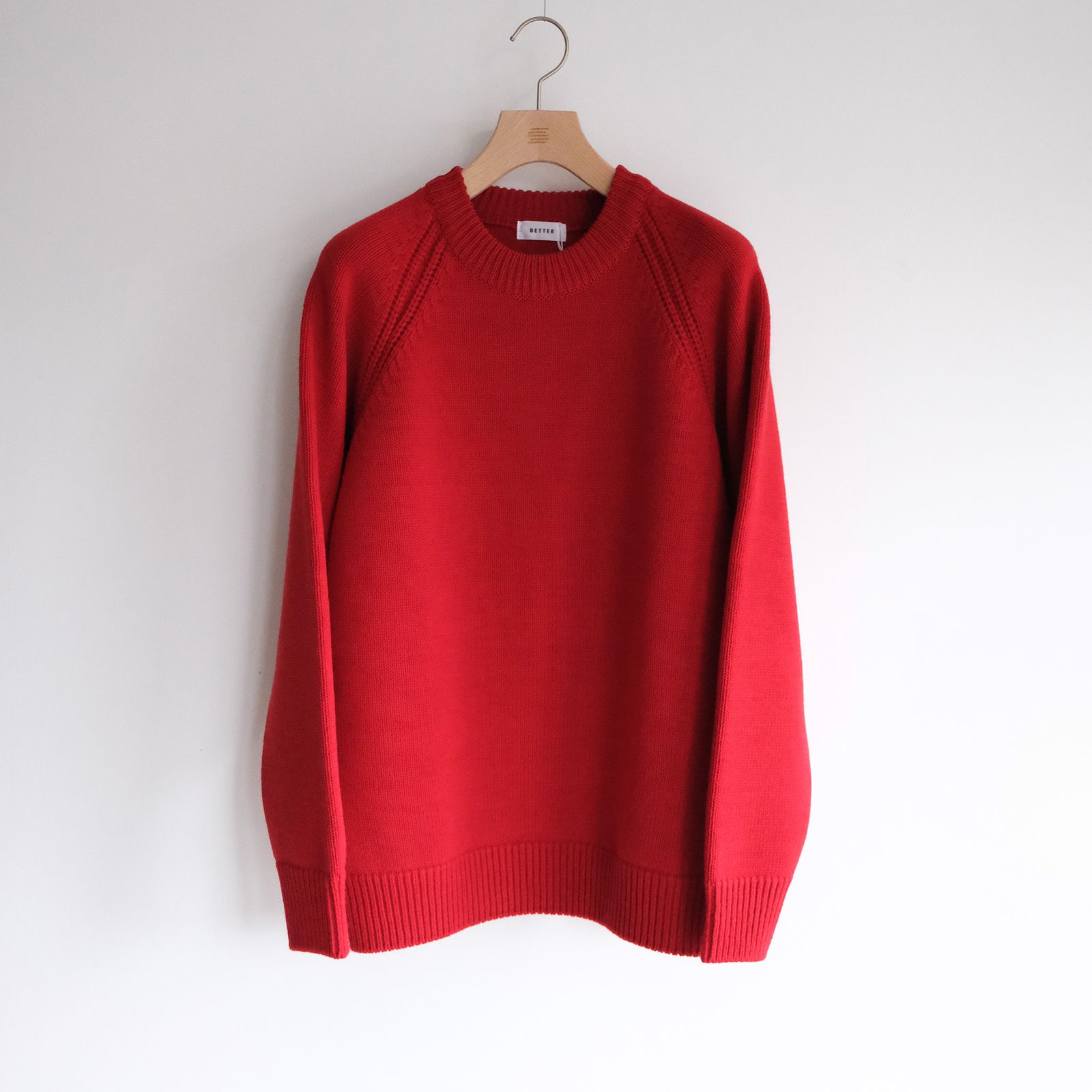 5 Gauge Raglan Jumper -ニット-（Red / レッド）