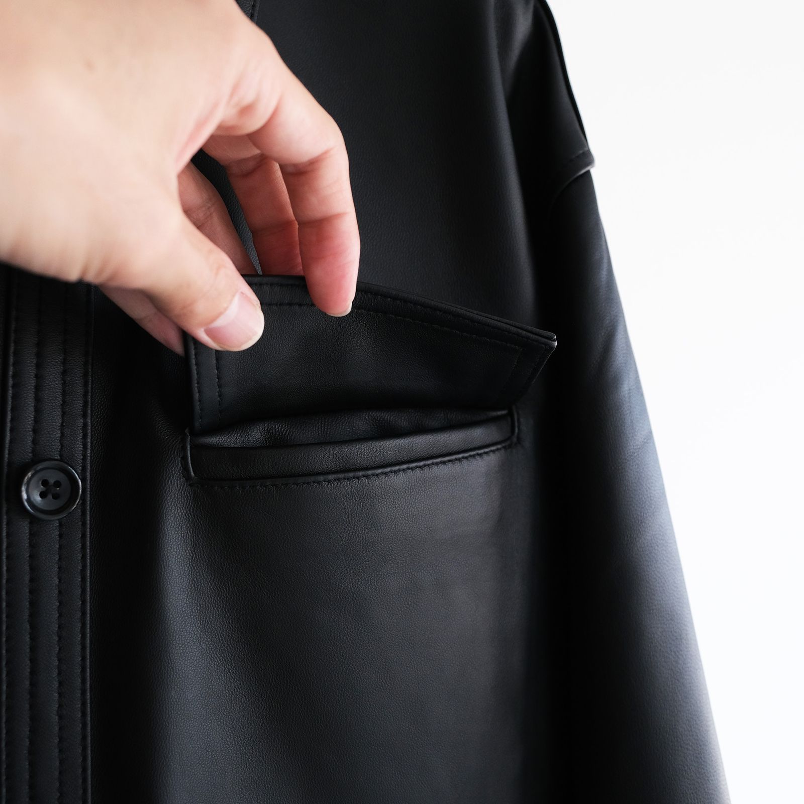 Sheep Leather Corbusier Jacket -ジャケット-（Black / ブラック）