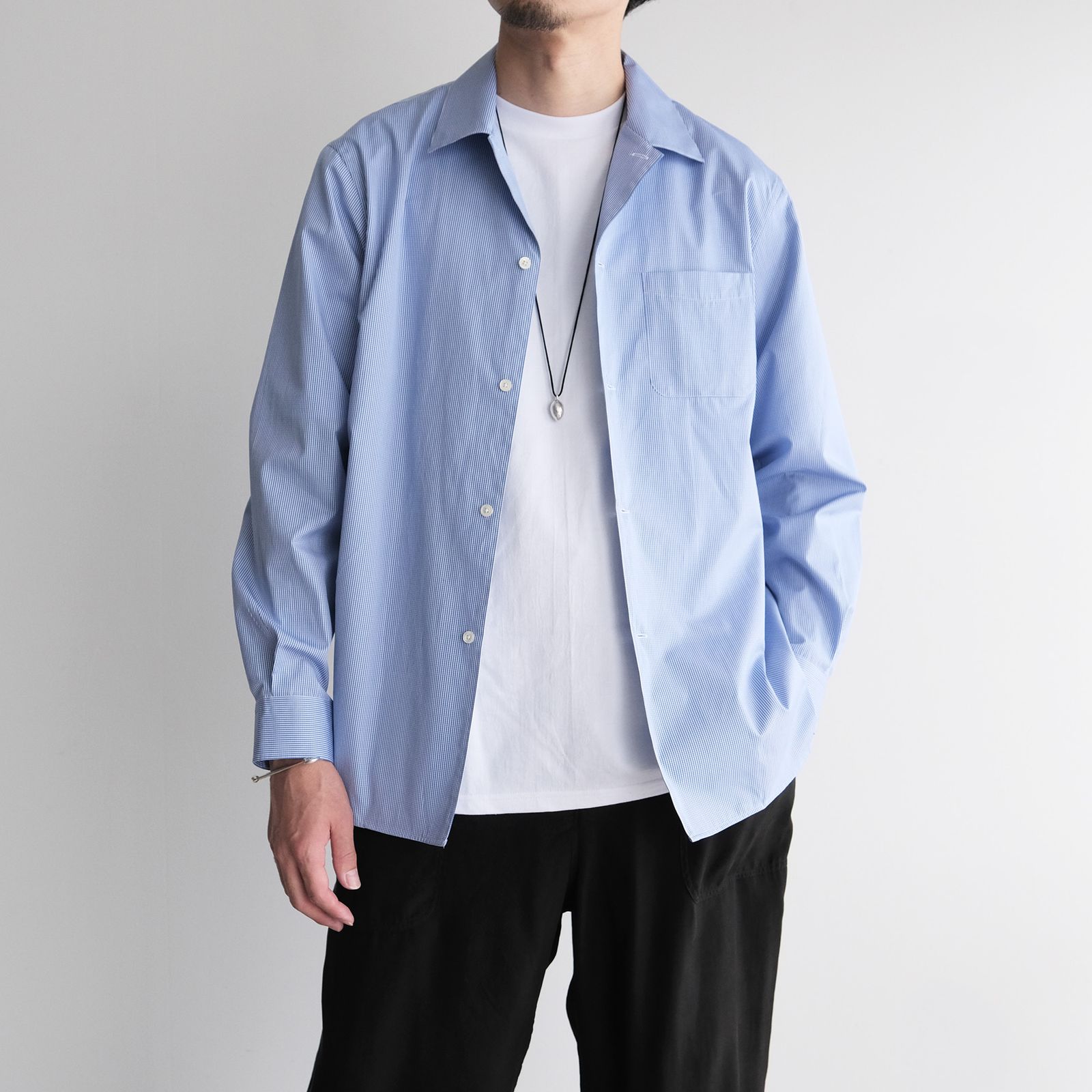 L/S Dress Shirts -シャツ-（Blue / ブルー）