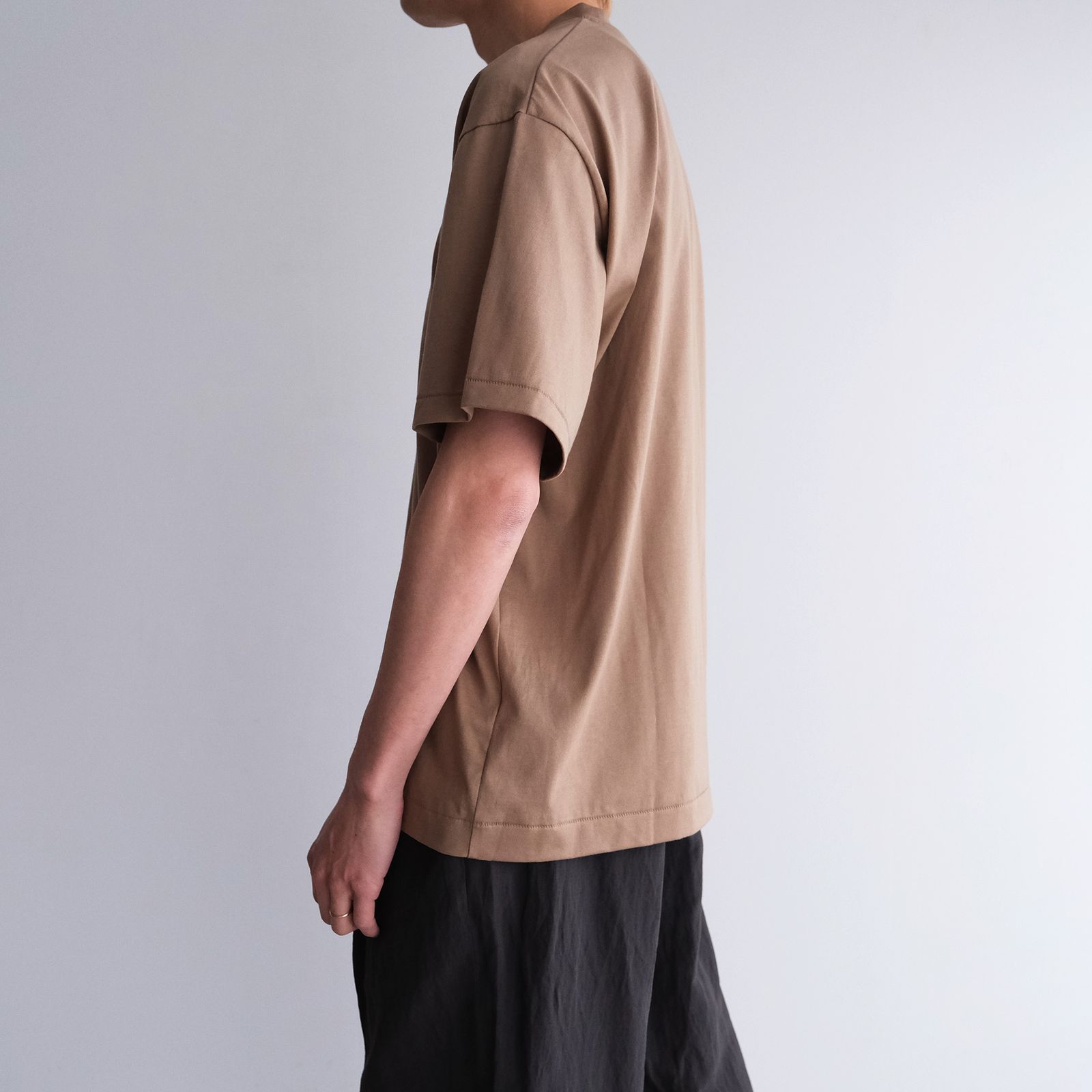 Suvin 60/2 Oversized T-Shirt -Tシャツ-（Camel / キャメル）