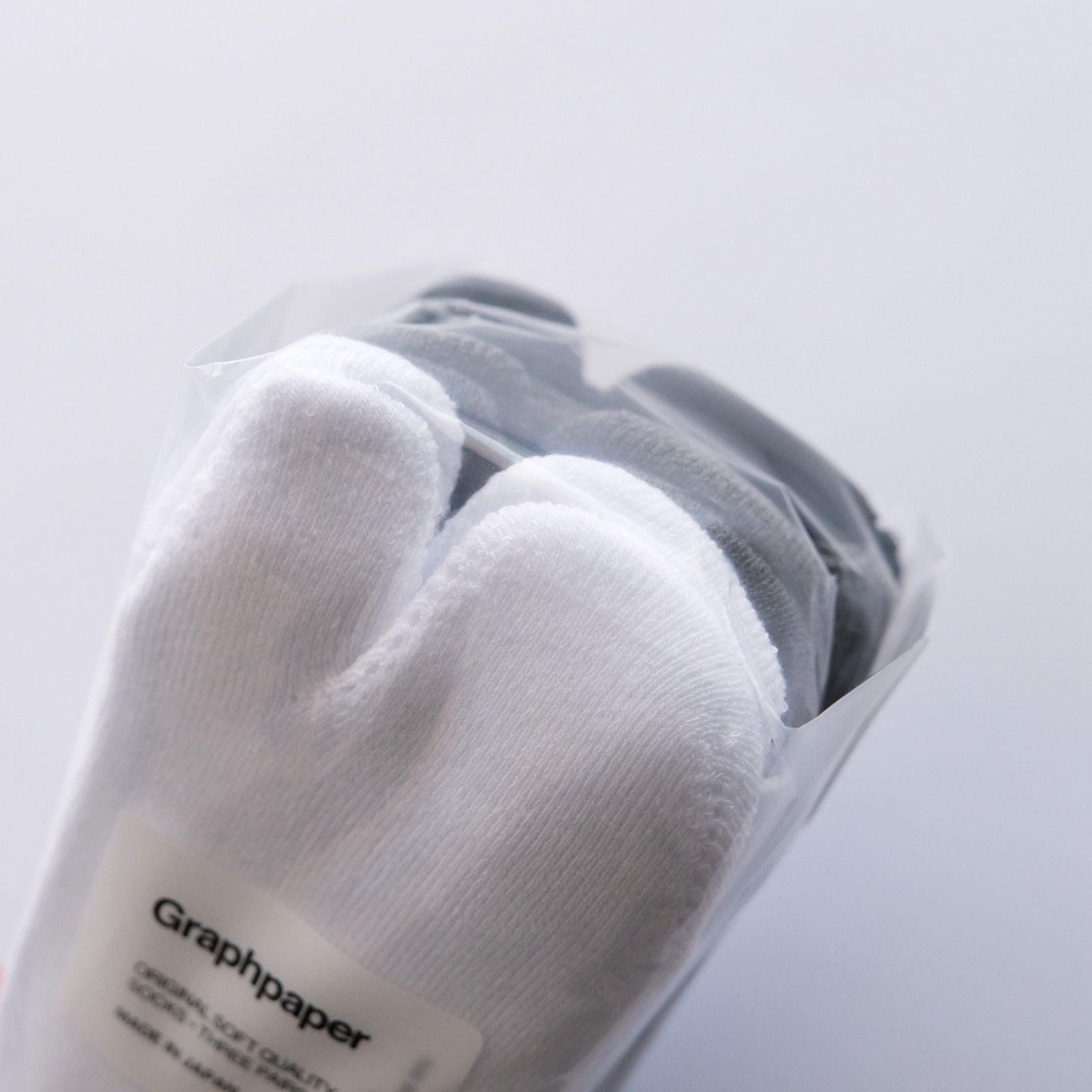 Graphpaper Tabi 3-Pack Socks -ソックス-（Monotone / モノトーン）
