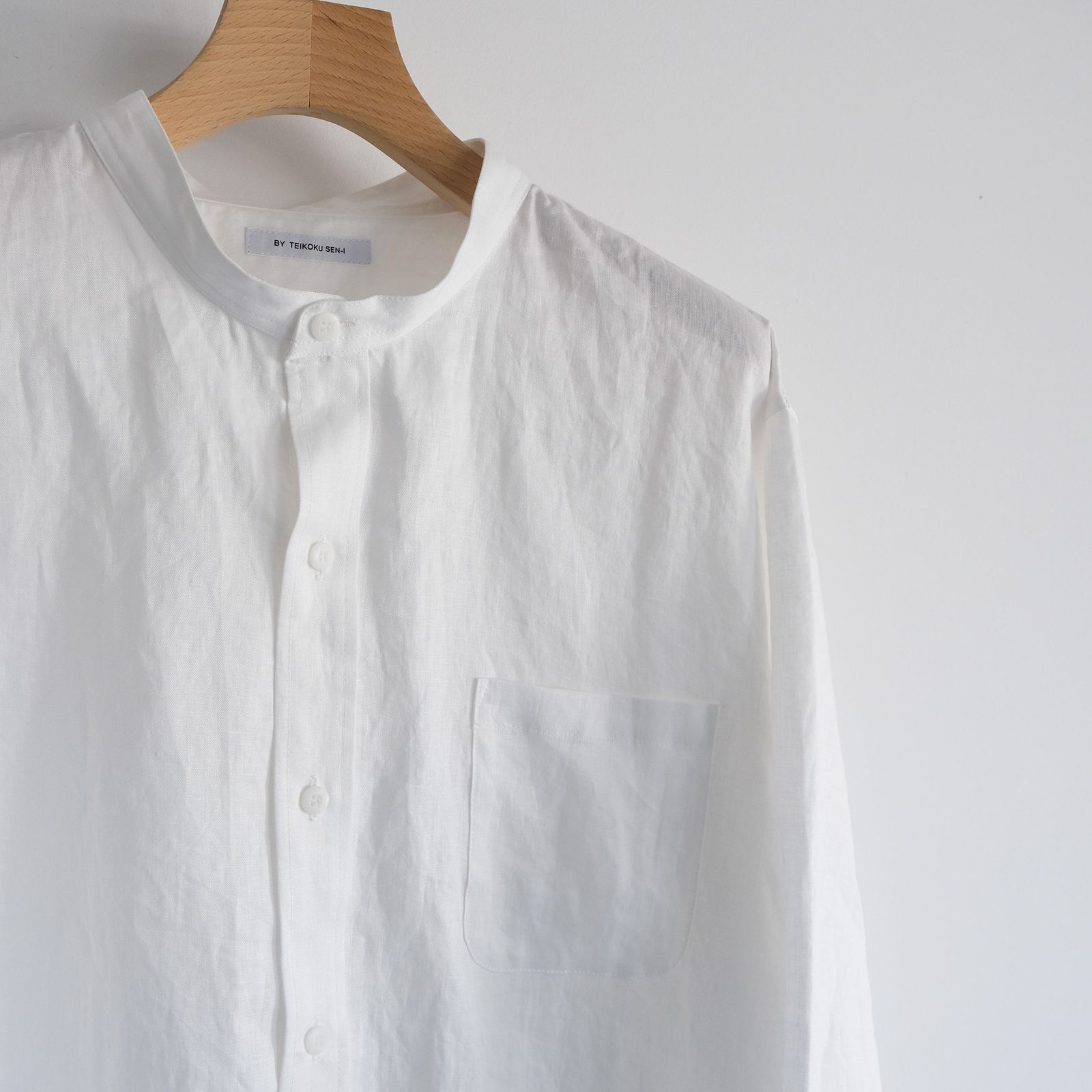 66L リネン高密度綾シャツ -シャツ-（White / ホワイト）
