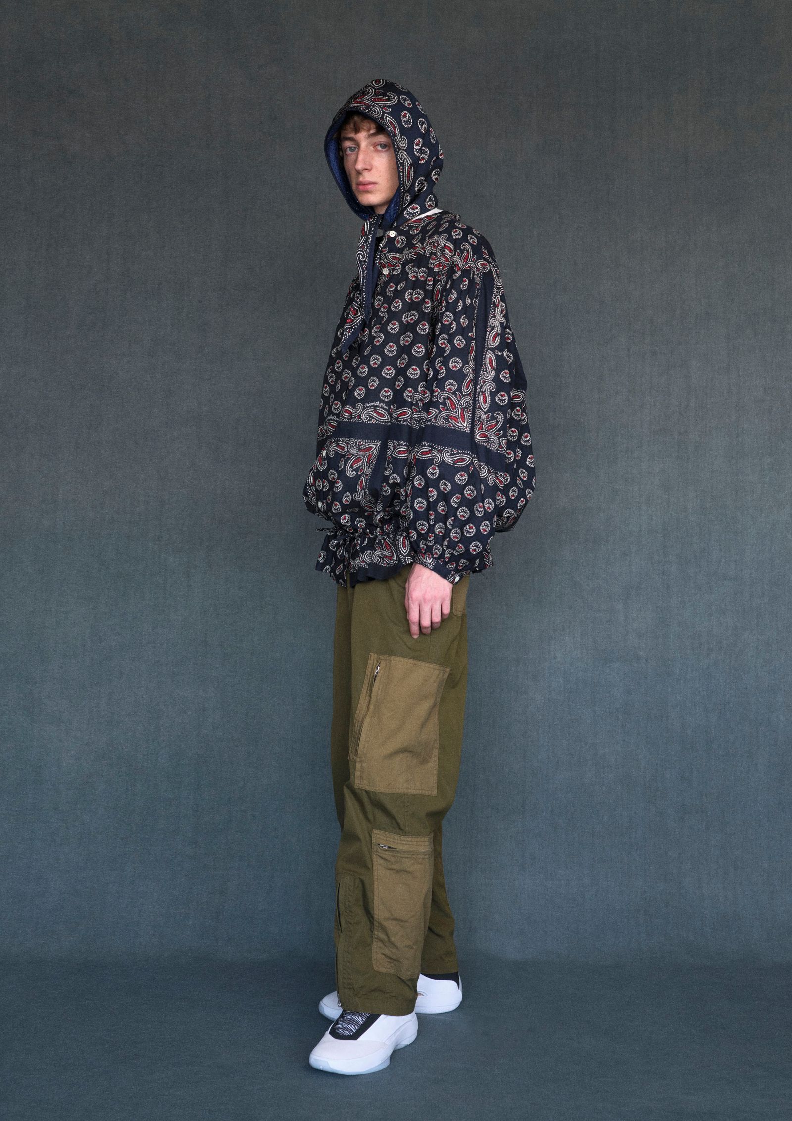 Paisley Gathered Blouse -ブラウス-（Brown / ブラウン）