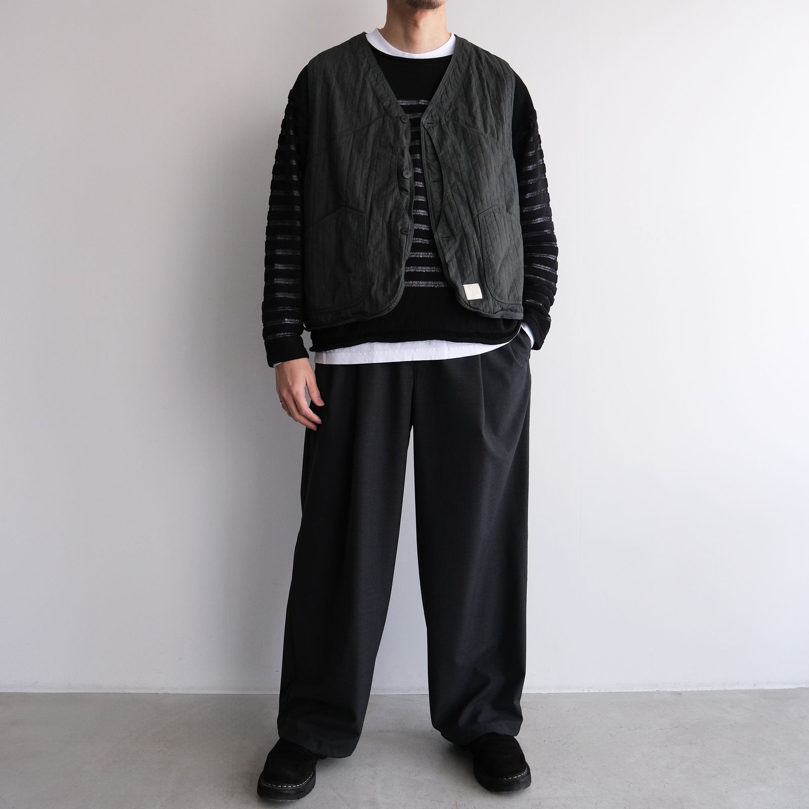 Panel Border Sweather -ニット-（Black / ブラック）