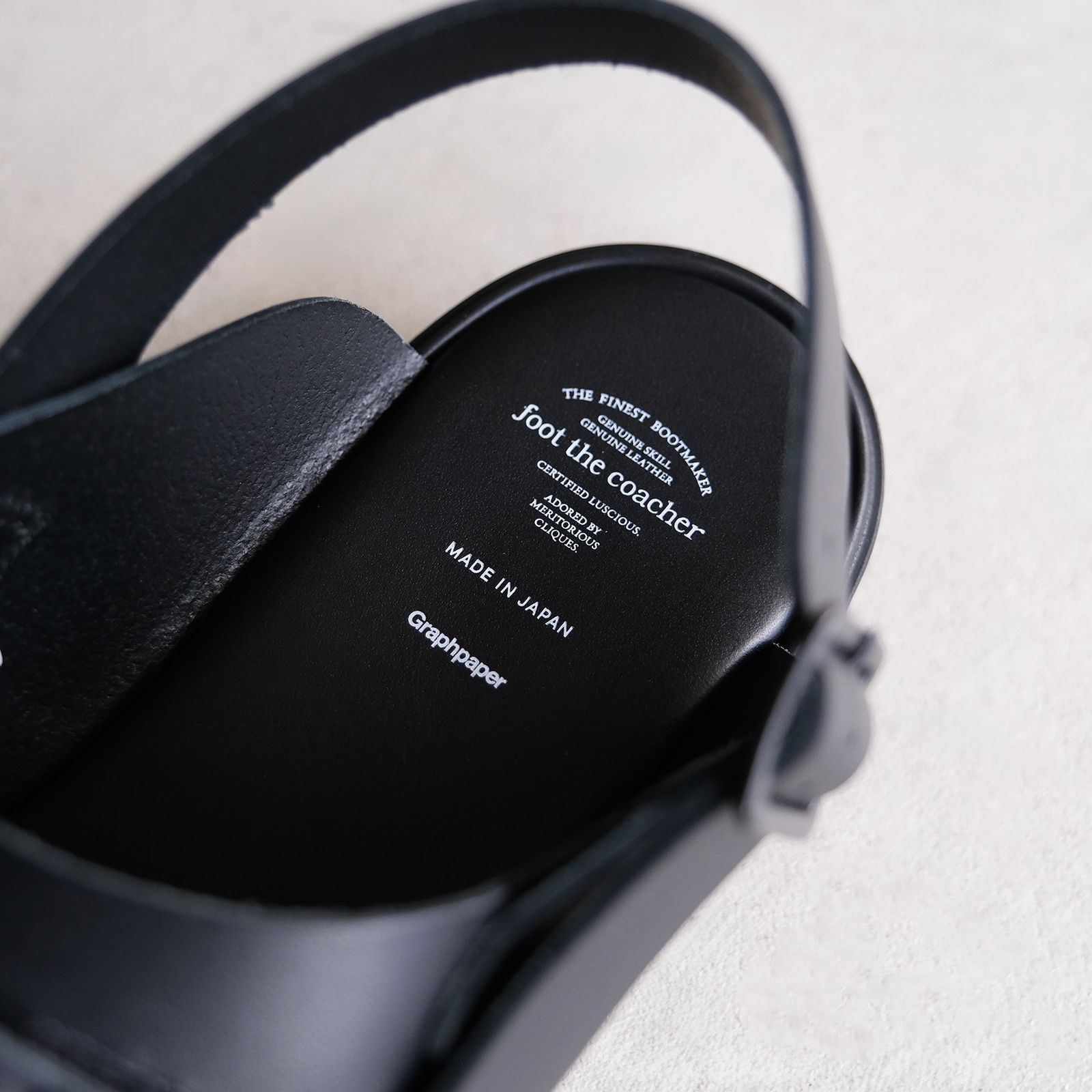 foot the coacher for GP Velcro Sandal -サンダル-（Black / ブラック）