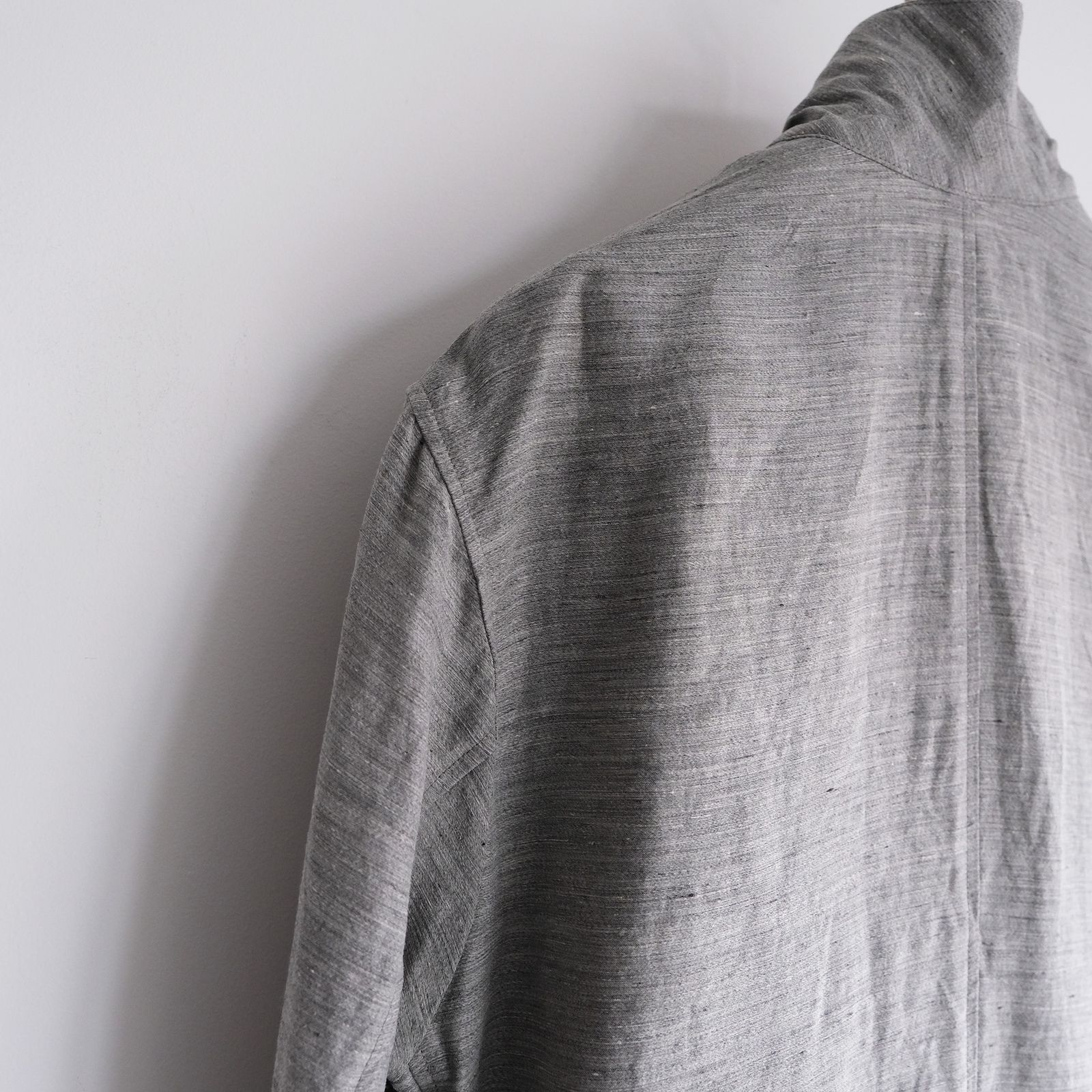 Linen Cupro Back Satin Work Jacket -ジャケット-（Gray / グレー）GM261-20370