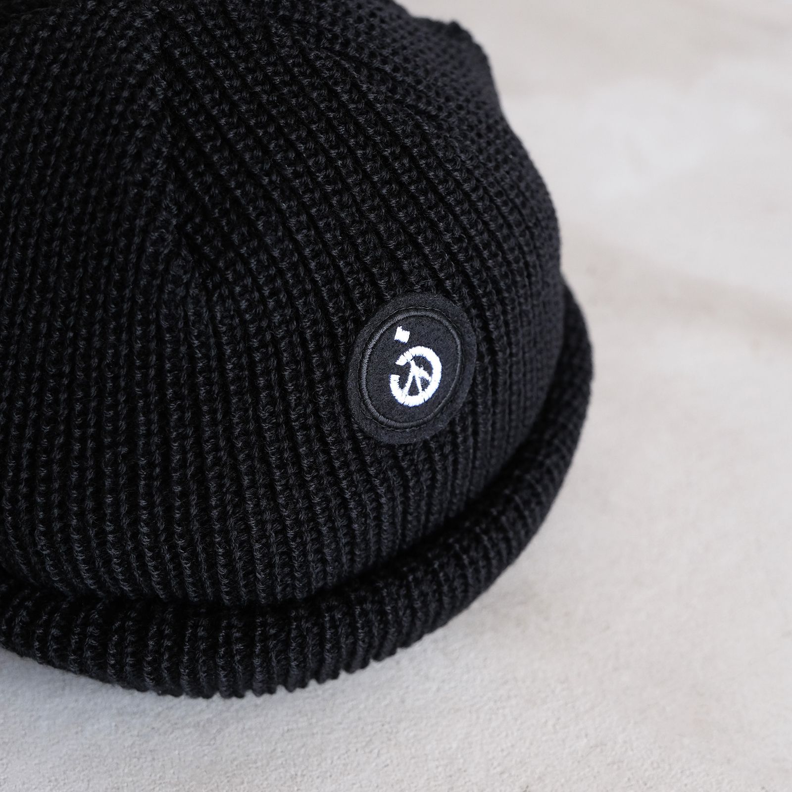 Roll Knit Beanie -ビーニー-（Black / ブラック）