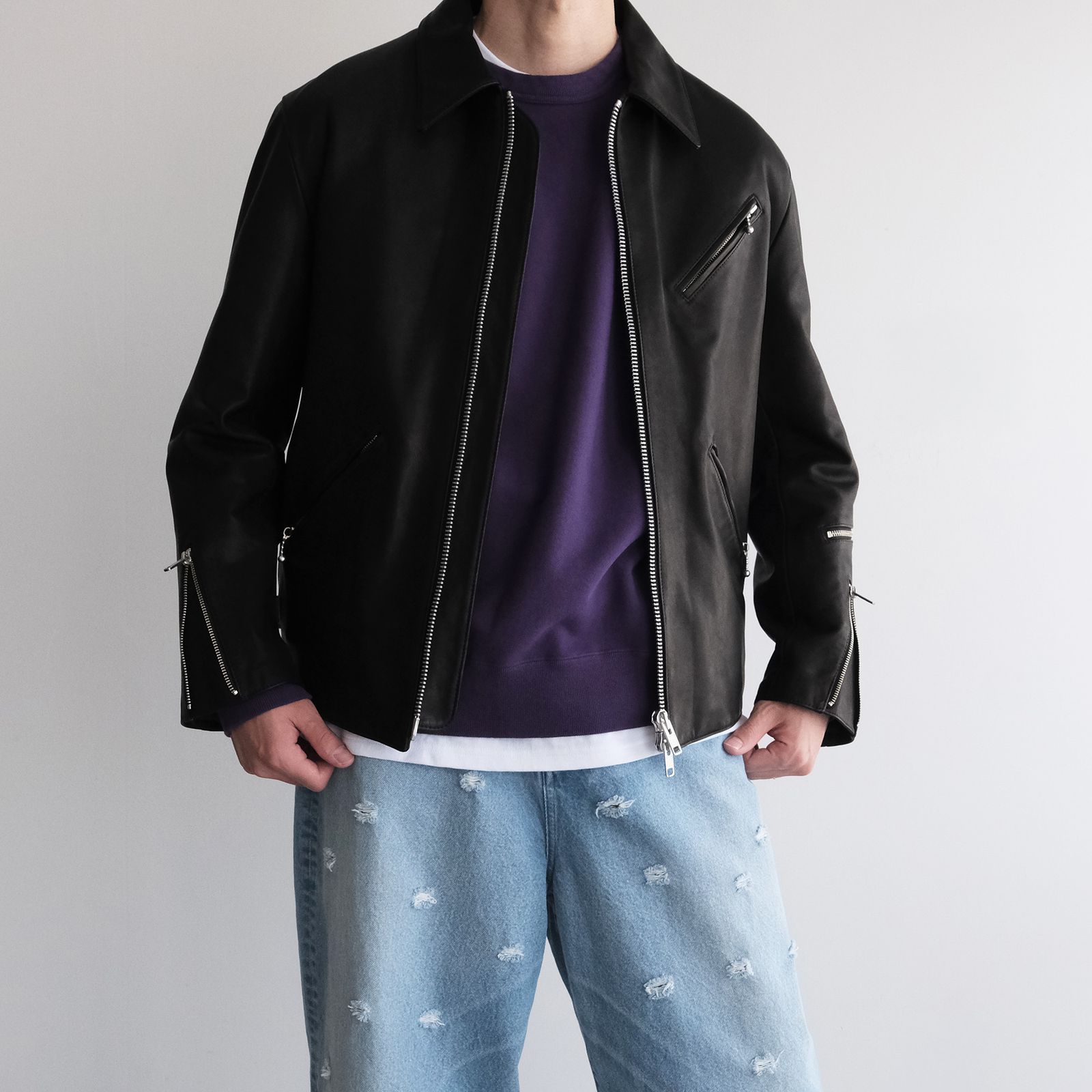 Vintage Fleece Crew Neck Pullover -スウェット-（Purple / パープル）