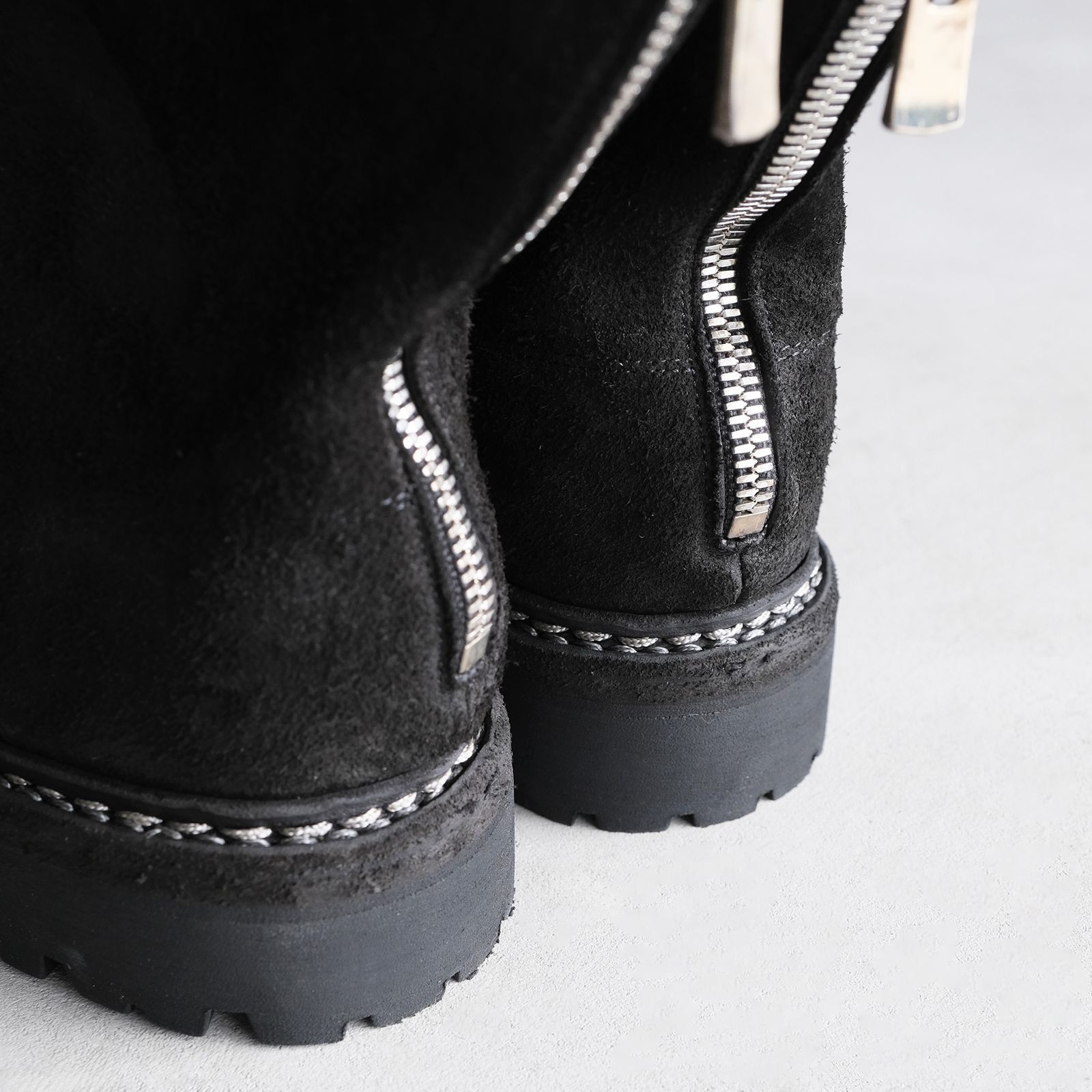 796V_N Horse Reverse Back Zip Boot -ブーツ-（Black / ブラック）